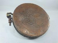 Om Mani Padme Hum Carved Tingsha With Metal Cover