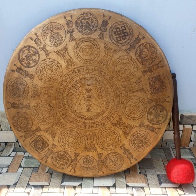Handmade [gong], Bronze Chau Gong, Tam-tam Gong, Symphonic Gong With [mandala] Etching