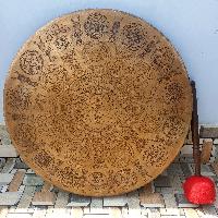 Handmade [gong], Bronze Chau Gong, Tam-tam Gong, Symphonic Gong With [mandala] Etching
