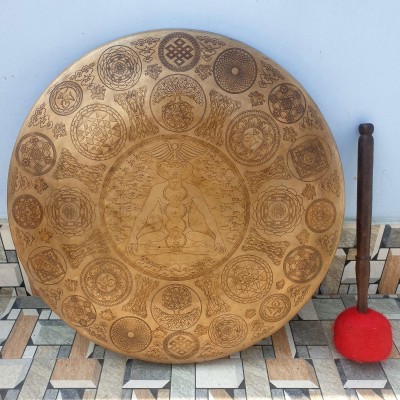 Handmade [gong], Bronze Chau Gong, Tam-tam Gong, Symphonic Gong With [mandala] Etching
