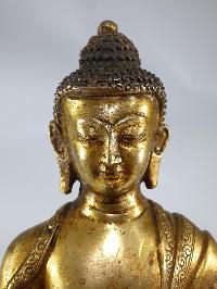[old Stock] Buddhist Statue Of Medicine Buddha, [full Gold Plated]