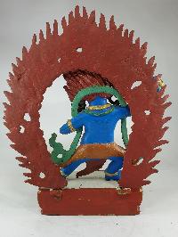 Buddhist Statue Of Vajrapani [chana Dorje], Traditional Color Finishing With [painted Face]