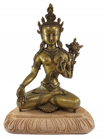 [full Metal], [heavy], [master Quality], Buddhist Statue Of White Tara, [rare Find]