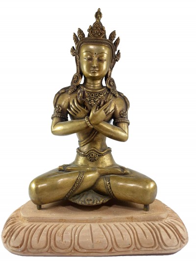 [full Metal], [heavy], [master Quality] Buddhist Statue Of Vajradhara, [rare Find]
