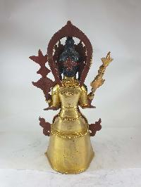 Buddhist Statue Of Maitreya Buddha, [full Gold Plated] And [painted Face]