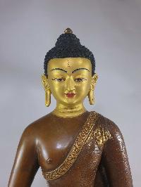 Buddhist Statue Of Amitabha Buddha [partly Gold Plated], [painted Face]