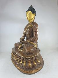 Buddhist Statue Of Amitabha Buddha [partly Gold Plated], [painted Face]