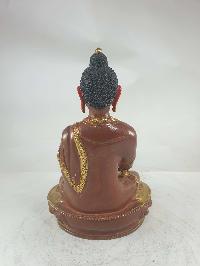 Buddhist Statue Of Shakyamuni Buddha [partly Gold Plated], [painted Face]