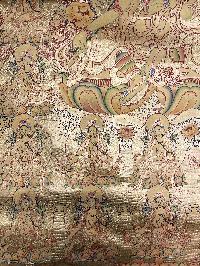 Thangka Painting Of Green Tara, Lamas Art [24 Carat Gold Full Gold]