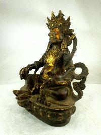 Buddhist Statue Of Jambhala, [partly Gold Plated], [painted Face]