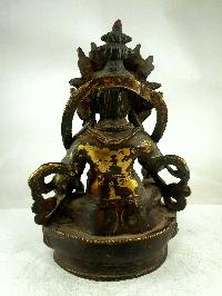 Buddhist Statue Of Jambhala, [partly Gold Plated], [painted Face]
