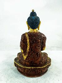 Buddhist Statue Of Amitabha Buddha, [partly Gold Plated], [painted Face]