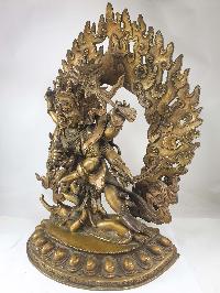 Buddhist Statue Of Mahakala 6 Arms, [bronze]