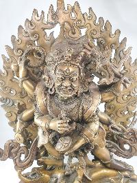 Buddhist Statue Of Mahakala 6 Arms, [bronze]