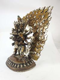 Buddhist Statue Of Chakrasamvara - Heruka, [chocolate Oxidized]