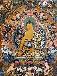 Buddist Hand Painted Thangka Of [buddha Life Story], [real Gold], Lamas Art