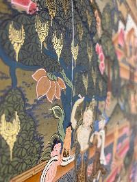 Buddist Hand Painted Thangka Of [buddha Life Story], [real Gold], Lamas Art