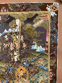 Buddist Hand Painted Thangka Of [buddha Life Story], [real Gold], Lamas Art