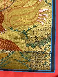 Buddist Hand Painted Thangka Of [wheel Of Life], [real Gold], Lamas Art