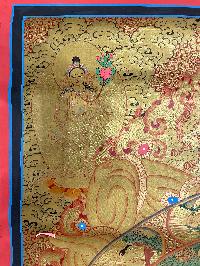 Buddist Hand Painted Thangka Of [wheel Of Life], [real Gold], Lamas Art