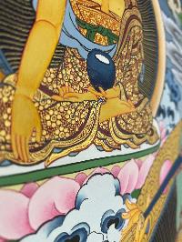 Buddist Hand Painted Thangka Of [manjushri], [real Gold], Lamas Art