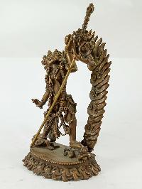 Buddhist Miniature Statue Of Vajrayogini, [chocolate Oxidized]
