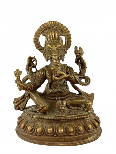 Buddhist Statue Of Ganesh, [chocolate Oxidized]