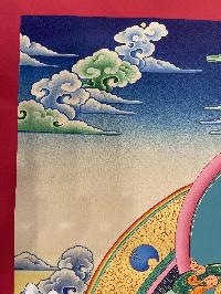 Buddhist Hand Painted Thangka Of Vajrasattva, [real Gold], Lamas Art