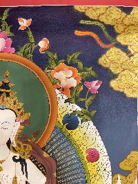 Buddhist Hand Painted Thangka Of Vajrasattva, [real Gold], Lamas Art