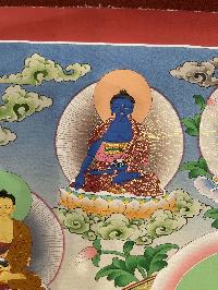 Buddhist Hand Painted Thangka Of Shakyamuni Buddha, [real Gold], Lamas Art
