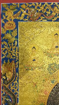 Buddhist Hand Painted Thangka Of White Tara, [real Gold], Lamas Art