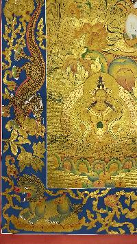 Buddhist Hand Painted Thangka Of White Tara, [real Gold], Lamas Art