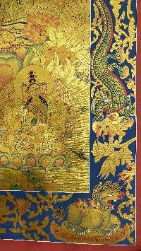 Buddhist Hand Painted Thangka Of White Tara, [real Gold], Lamas Art