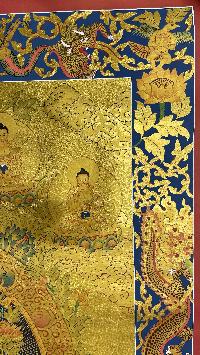 Buddhist Hand Painted Thangka Of White Tara, [real Gold], Lamas Art