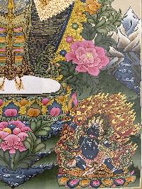 Buddhist Hand Painted Thangka Of Sahasrabhuja Avalokitesvara, Lamas Art