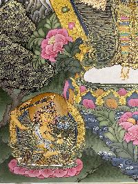 Buddhist Hand Painted Thangka Of Sahasrabhuja Avalokitesvara, Lamas Art