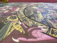 Buddhist Hand Painted Thangka Of Wheel Of Life, Lamas Art