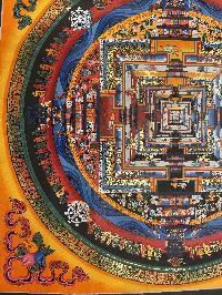 Buddhist Hand Painted Thangka Of Kalachakra Mandala, Lamasart], [square Mandala]