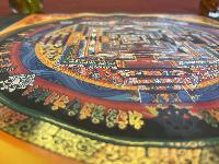 Buddhist Hand Painted Thangka Of Kalachakra Mandala, Lamasart], [square Mandala]