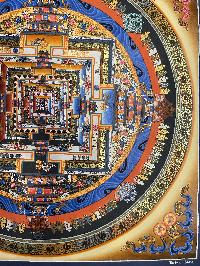 Buddhist Hand Painted Thangka Of Kalachakra Mandala, Lamasart], [square Mandala]