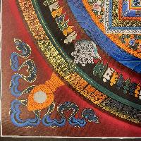 Buddhist Hand Painted Thangka Of Kalachakra Mandala, Lamasart], [square Mandala]