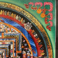 Buddhist Hand Painted Thangka Of Kalachakra Mandala, Lamasart], [square Mandala]
