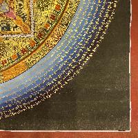 Buddhist Hand Painted Thangka Of Mantra Mandala, Lamas Art