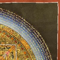 Buddhist Hand Painted Thangka Of Mantra Mandala, Lamas Art