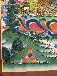 Buddhist Hand Painted Thangka Of Chenrezig, [real Gold], Lamas Art