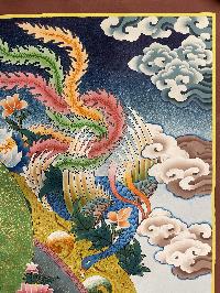 Buddhist Hand Painted Thangka Of Chenrezig, [real Gold], Lamas Art