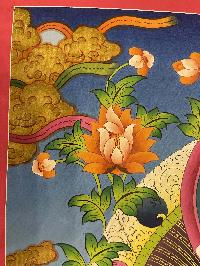 Buddhist Hand Painted Thangka Of Samantabhadra,lamas Art