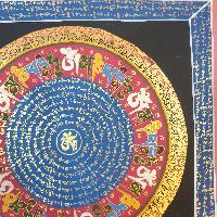 [stock Clearance], Hand Painted Mantra Mandala, [square Mandala]
