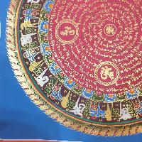 [stock Clearance], Hand Painted Mantra Mandala, [heavily, [square Mandala]
