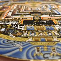 Buddhist Hand Painted Thangka Of Mandala, Lamas Art, [square Mandala]